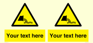 Custom Warning sewage effluent outfall